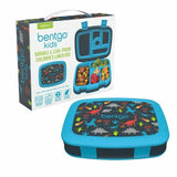 Bentgo Kid's Print Leak-Proof Bento Lunch Box Dinosaurs Design With 5 Compartments