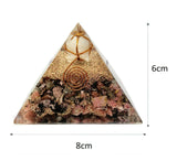 Rhodonite Crystal Merkaba Orgonite Orgone Pyramid EMF Protection Energy