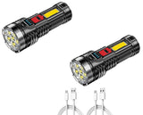 2x Super Bright 1200000LM Torch Led Flashlight USB Rechargeable Tactical Lamp