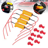 4Pcs/Set Load Resistor Easy Installation High Power Stable 50W 6Ohm LED Decoder for Car Orange