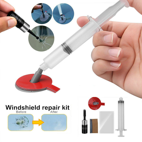 12x Window Tool Crack Remove Chip Resin Glass Recovery Car Windscreen Repair Kit