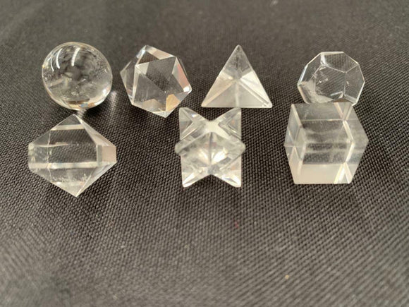 7 Pieces Clear Quartz Sacred Geometry Heiki Crystal Healing Spiritual Meditation