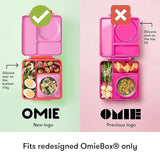 Set 2 Omie Dip Silicone Containers School Snack Pot Leakproof  Purple Orange