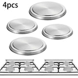 4Pcs Round Stainless Steel Electric Stove Top Burner Cooker Protection Covers