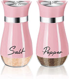 2 pieces Salt And Pepper Shakers Set Premium Stainless Steel Set - Pink