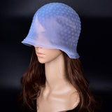 Reusable Hair Cap Salon Highlighting Tinting Hairdressing Streaking Silicone Hat