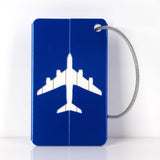 Luggage Tag Aluminum Travel Baggage Suitcase Identity Address Name Label -BLUE