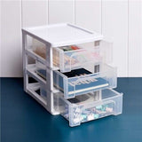 4 Layers Drawer Plastic Desktop Cabinet Storage Organiser Office Stationery Asst