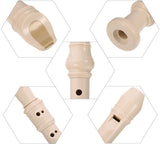Soprano Recorder German Style 8 Hole Ivory Descant 3 Piece ABS Resin Clean Rod