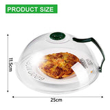 Green Microwave Food Dish Anti-Splatter Cover Guard Lid Steam Vents Plate Covers