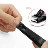 3Pcs Manicure Nail Cutter Stainless Steel Nail Clipper Toenail Trimm Black Set