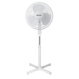 Heller 40cm Pedestal Oscillating Floor Fan White