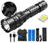 150000LM CREE L2 LED Tactical Flashlight USB Rechargeable Camping Hunting Torch