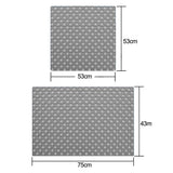 Bath Shower Mat Non-Slip Shower Mat Bathtub Mats Rubber Sucker Bath Grey 75x43CM