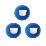 3pcs Pet Hair Remover For Laundry Dryer Balls Reusable Saves Drying - Blue