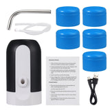 Electric Water Bottle Pump Dispenser Drinking USB Button Black Drinking USB