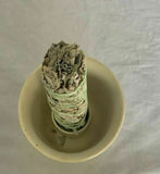 Ceramic Bowl Smudge Incense Burner Goddess White Sage Cleanse Herbs Spiritual