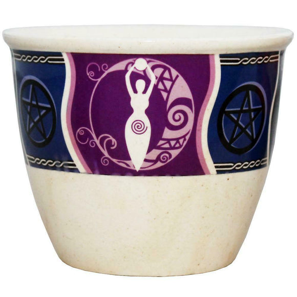 Ceramic Bowl Smudge Incense Goddess White Sage Cleanse Herbs Spiritual Incense