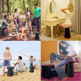 1x Portable Retractable Telescopic Folding Stool Seat Camping Travel Chair