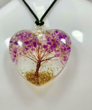 Amethyst Tree of Life Orgonite Orgone Crystal Pendant Energy Healing Protection