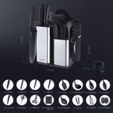 18-in-1 Silicone Cooking Utensils Set,5-Pieces Knife Set 7-Pieces Kitchen Tools