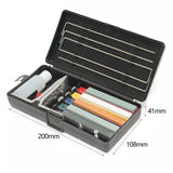 Professional Wide Kitchen Knife Sharpener Fix-angle Sharpening System 5 Stone