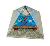 Blue Howlite Crystal Merkabah Orgonite Orgone Pyramid EMF Protection Energy