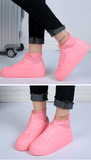 Pink Waterproof Silicone Shoe Cover Protective Water Rubber Boot Overshoe M
