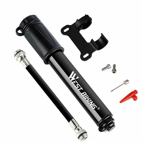 Aluminium Mini Bicicle Air Pump Bike Hand Ball Inflator Portable Cycling Tyre