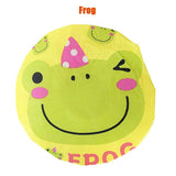 Women Cartoon Animal Shower Bath Cap Waterproof PVC Adults Kids Bathing - Frog