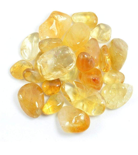 1x Citrine Gemstone Tumbled Natural Healing Crystal Wellbeing Success Stone