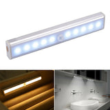 LED Motion Sensor PIR Cordless Night Light Closet Stair Battery Powered White