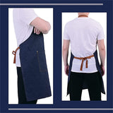 Denim Apron Adjustable Pocket Baking Cooking Oil Resistant Kitchen Bar Chefs Bib