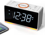 Portable FM Alarm Clock Radio Large Size BT Speaker USB Port for Phone Charging