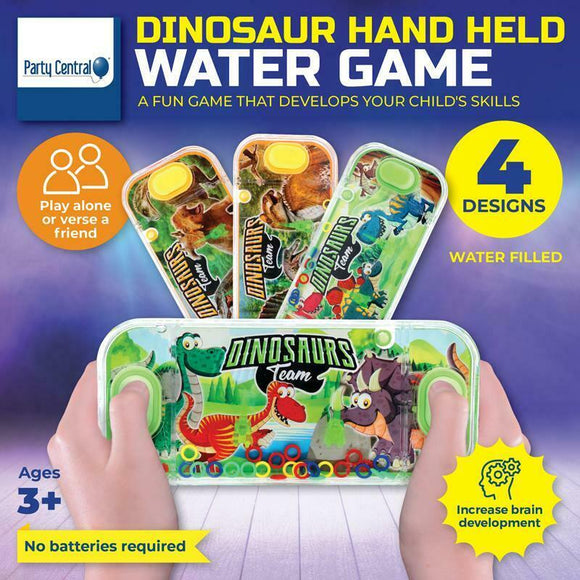 4x Jurassic Dinosaur Water Game Ring Toy Handheld Machine Interactive Assorted