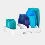 YouCopia StoraLid Food Container Lid Organizer Plastic w/ 5 Tall Dividers -Large