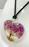 Amethyst Tree of Life Orgonite Orgone Crystal Pendant Energy Healing Protection