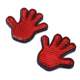 4x Adhesive Reflectors Left & Right Hand Automative  4cm x 4.3cm - Red