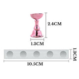 2 Sets Acrylic Nail Art Practice Display Stand Magnetic Tips Holders Assorted