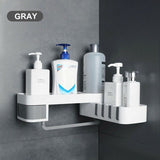 Bathroom Corner Shower Shelf Shampoo Holder Storage Rack Organiser Caddy - Grey