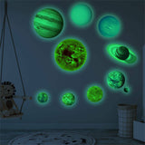 10x Glow In The Dark Wall Sticker Luminous Solar System Space Planet Room -Small