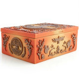 Tree of Life Design Wooden Box Jewellery Tarot Cards Stones Crystal