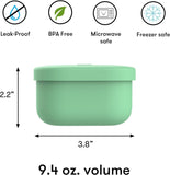 OmieBox Silicone Leakproof Snack Containers To Go Food Storage - 280ml Green
