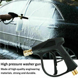 Snow Foam Washer Gun Car Wash Soap Lance Cannon Spray Pressure Jet Bottle Kit