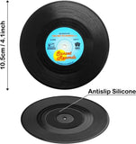 6x Retro Record Discs Disk Coasters Vinyl Style Coasters Place Mats Bar Set