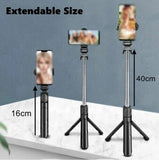 Flexible Tripod Holder Stand Selfie Stick Bluetooth Remote Mobile Phone - White
