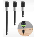 3x Screwdriver Extension Kit Quick Release 1/4 Hex Shank Holder Drill Bit Set