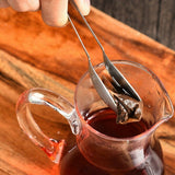 1x Tool Tea Bag Drying Decorative Kitchen Stainless Steel Teabag Squeezer Tongs