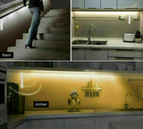 Cool White Battery Operated Motion Sensor Cabinet Light LED Strip Under Bed 2M