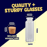 8x Corked Lid Glass Bottles Decoration Craft Wedding Projects 70 x 26mm